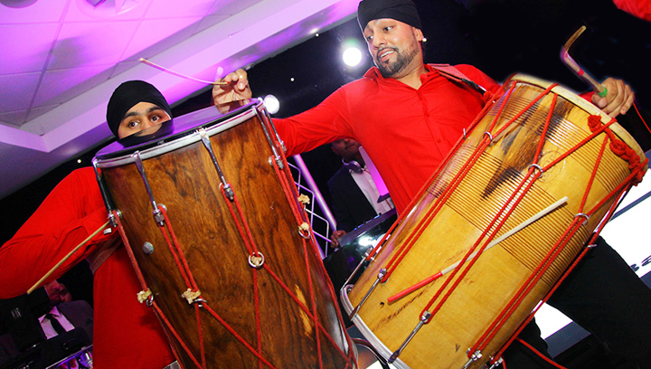 Live entertainment performance at Indian wedding